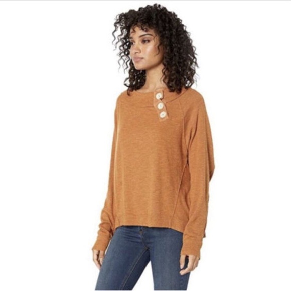 We The Free Don't Forget Me Cedar Brown Ribbed Knit Long Sleeve Top Size XS - Picture 5 of 16